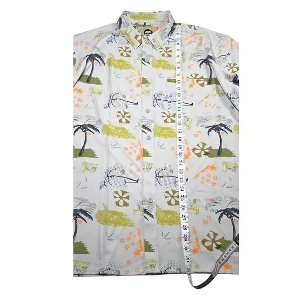 Retro Rifle Escobar Gun Tropical Narcos AOP Button Down Shirt Mens 2XL Bold Rare - Picture 7 of 7
